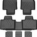 Compatible with Toyota Highlander 2016-2024 7-Seats Car Floor Mats All-Weather TPE Foot Mats Pad Tray Mat Interior Accessories