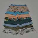 Boys Breathable Dinosaur Car Cotton Boxer Brief Underwear Sets (9-11 Years, Brown-8 Pack)