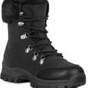 Women's Waterproof Winter Snow BootsWarm Faux Fur Lined Insulated Lightweight Non-Slip Lace-Up Mid-Calf Booties, 10