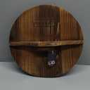 YOSUKATA Cast Iron Wok Cover - Premium Wok Cover 13.2" for Wok 13.5"- Wooden Pan Lid 14 in with Ergonomic Handle - Condensate-free - Durable Accessories for Genuine Asian Cooking