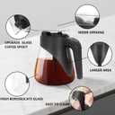 Upgraded Glass Coffee Carafe Replacement Parts, 12 Cup Coffee Pot Compatible with Ninja Coffee Maker Models CF090, CF091, CF092, CM300, CM305, CM360, CM400, CFP Series