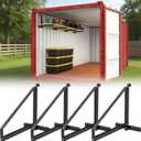 4 Pack Shipping Container Shelf Bracket (Black)