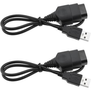 SING F LTD 2 Pcs PC USB Adapter Cable Game Controller Adapter USB Converter Adapter Cable Compatible with Xbox Gen.1 Controller Black