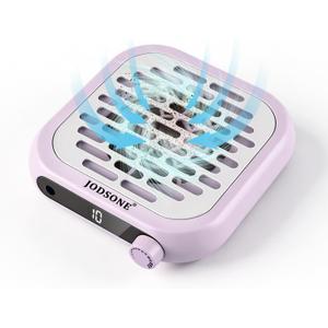 JODSONE 6000RPM Mini Nail Dust Collector Low Noise Powerful Suction Portable Nail Salon with 30 Filters Purple