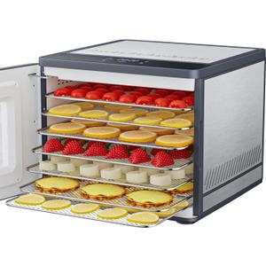 Food Dehydrator Machine for Jerky Beef: TINANA Stainless Steel Food Dryer for Meat - Digital Food Dehydrater for Fruit Herbs (gray)