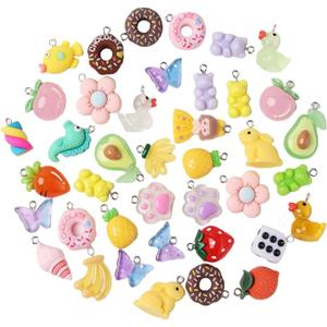 Youdiyla 50pcs Toy Series Pendant Jewelry Making DIY Keychain Earrings Pendant Various Design Charms for Jewelry Making Bracelets Necklace 
