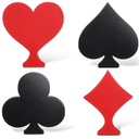 Threehoney 4 Pcs Casino Party Decoration 7.87 Inch Poker Table Signs Poker Night Table Centerpieces Wooden Night Party Decorations for Housewarming Bar Birthday Supplies