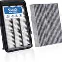 Engine+Cabin Air Filters Fit for Civic L4 1.5L 2016-2021, CR-V L4 1.5L (Gas) 2017-2022 Engine Air Filter Replacement Cabin Air Filter Accessories# CF11182 CA12050