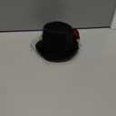 LEORX Small Top Hat Black Veil Hair Clip Flower Decor Top Hat Hair Accessories for Masquerade and Halloween