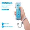 TIANHOO Remote Controller for Wii & Wii U, with Silicone Case and Wrist Strap, 2 pack (Pink & Blue)