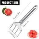 BOXOB Watermelon Cutter Slicer, Stainless Steel Watermelon Cutting Tool Portable Fruit Cutter for Melon Mango Home Kitchen Gadget Camping Party