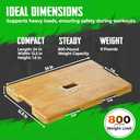Wood Fitness Board, Exercise Platform or Wooden Exercise Board for Resistance Band Exercises, Resistance Band Workout, Stretching, Strength, Flexibility and Balance for Body HomeGym