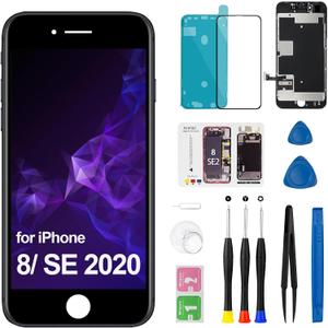 for iPhone 8 Screen Replacement 3D Touch LCD for iPhone SE 2020 Incell Display Digitizer Full Assembly Repair Tool Kit A1863 A1905 A1906 A2275 A2296 A2298 4.7 inch