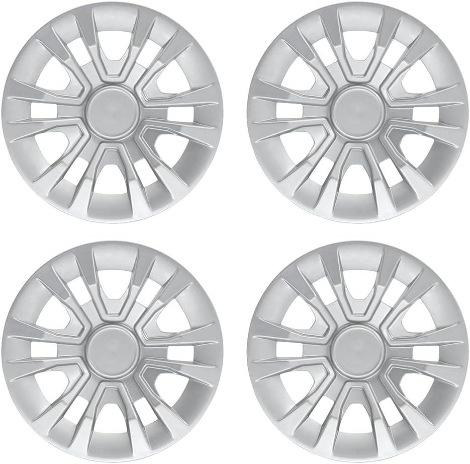 Golf Cart Hubcaps 8 inch, Universal Wheel Covers Hub Caps for Club Car, EZGo, Yamaha Golf Buggies Size 8" (Set of 4 Silver)