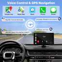 9" Wireless Apple Carplay Screen for Car with 4K Dash Cam, Portable Apple Carplay & Android Auto with 1080p Backup Camera DVR, Voice Control/GPS Navigation/Mirror Link/BT