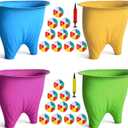 Granny Pants Yard Game, Granny Pants Outdoor Game with 4PCS Granny Pants, 20 Bouncy Balls & 2 Pump, Granny Pants Game for Family Reunions, BBQ Parties, Field Day Fun & Group Challenges