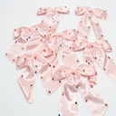 7 x Bow Hair Clips for Girl, Color Pink