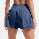 CADMUS 2 in 1 Women's Workout Shorts for Athletic Gym Running Shorts with Phone Pockets (L)