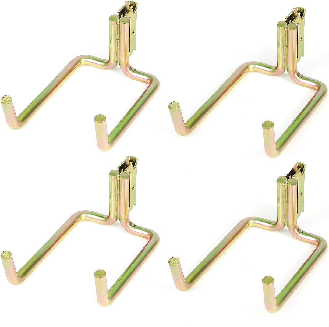 4 Pack E Track Accessories J Hooks for Cargo Van Enclosed Trailer and Semi Trucks Tie Down Rail Kit System Hang Tools