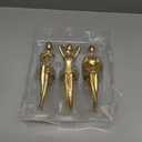 Quoowiit Gold Decor Thinker Statue Decor Book Shelf Decor, Abstract Statue Ornament Office Decor Modern Home Decor Decorations for Living Room Collectable Figurines Coffee Table Decor 3 Piece