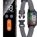 Shock Collar for Dogs, Rechargeble Dog Shock Collar with Remote Control for Medium Large Dogs 40-120lbs, IP68 Waterproof Dog Training Collar with Beep Vibration and Static (Black)