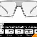 Photochromic Anti Bluelight UV400 Auto-Darkening Clear to Smoke Lens Transitional ANSI Z87.1 Safety SunglassesGlasses