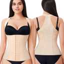 URSEXYLY Back Brace Posture Corrector for Women Adjustable Full Back Support Shoulder Straightener Upper and Lower Back Pain Relief(Beige,M) (Medium)