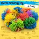 Stringy Balls & Sensory Toys 8 Pack - Fidget Toys Sensory Gifts for Kids Ages 3 4 5 6 7 8 + Year Old - Best Stress Balls Toys & Toddler Toys Gifts for Toddlers, Boys & Girls - Monkey Balls Fidget Toys