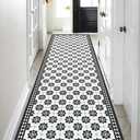 3' x 10' Waterproof Rug-Look Vinyl Hallway Runner Mat, Plastic Floor Mat
Tile-Inspired, Easy-Clean, Durable No Slip, Area Rug Alternative for Entryway Kitchen, High Traffic Area