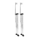 48 inch -64 inch Professional Grade Adjustable Drywall Stilts Taping Paint Stilt Aluminum Tool Stilt for Painting Painter Taping Silver (48''-64'')