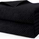 HOMEXCEL Bath Sheets Towels Set Pack of 2 (35 x 70 Inches), Ultra Soft Bath Towels for Bathroom, Lightweight and Quick Drying Towel for Body, Yoga, SPA, Fitness, Black