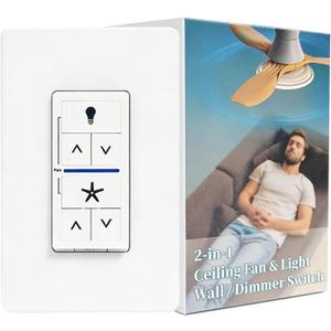 4-Speed Universal Ceiling Fan Wall Control for Hunter & Casablanca, Handheld Remote with Magnetic Detachable, Compatible with Hunter Remote K6731, K6927, 99373, 99375, 99195, 99771, 99815,?434MHz?