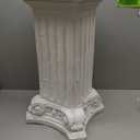 Elegant Classical Greek Roman Ionic Order Vintage Weathered Column Pedestal Decorative Display Stand for Statues Plants, or Vases Perfect for Home Decor and Event Settings, White
