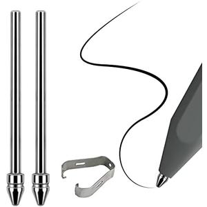 No Wore Out Titanium Alloy Replacement Fine Tips fit for Kindle Scribe Basic and Premium Pens Digital Pen, Smooth Ballpoint Note Taking Backup Nibs,2 Pcs,Gray