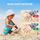 BUT TO Talc-Free Double Capacity Sand Remover for Beach - Gentle on Skin Instant Sand Removal Bag with Natural Ingredients - Beach Essentials & Accessories for Vacation Travel and Cruise