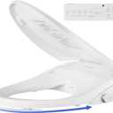 X7 Bidet Toilet Seat, Elongated Bidet Attachment for Toilet Warm Water with Soft Close, Electric Heated Bidet Seat with Water Filtration