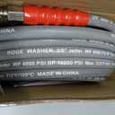 RIDGE WASHER Pressure Washer Hose 50 Feet X 3/8 Inch for Hot and Cold Water, with M22 14 mm to 3/8 Inch Quick Connect, 4000 PSI