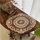 12 Pack Retro Lace Placemats, Elegant French Crochet Doilies, Handmade Embroidered Table Mats, 12x16-in Beige Place Mats Cup Mat for Home Decor/Table Decor/Wedding/Party, Large