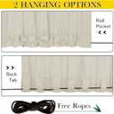 NICETOWN 2 Panels Weighted Blackout Curtains for Patio Waterproof, Top & Bottom Grommet & Back Tab Fixed Outdoor Curtains Windproof Drapes Thermal Insulated for Porch, W52 x L84, Light Beige
