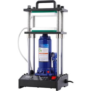 5 Ton Portable Hydraulic Heat Press Machine 4.99 x 2.99 Inch Dual Heating Plates with Dual Temperature Controllers LED Screen