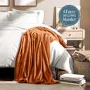 Bare Home Fleece Blanket - King Size - Ultra-Soft Lightweight for Bed, Sofa, and Couch - Luxury Microplush - Cozy Warm Blanket (King, Sienna)