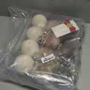 12PCS Velvet Christmas Ornaments Set  4 Inch Large Flocked Shatterproof Baubles for Xmas Tree Decoration, Hanging Ornaments for Holiday & Home Dcor (Brown, White, 4 Inch / 10 cm)