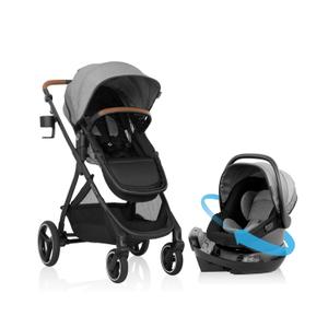 Evenflo Shyft Intuiti Travel System with Revolve180 LiteMax NXT Rotating Rear-Facing Lightweight Preemie and Infant Car Seat 3-30 lbs. (Fossil Gray)