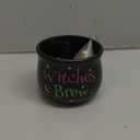 WATINC Halloween Witches Brew Mini Witches Cauldron Ceramic Candy Bowl Tiered Tray Decor, Trick or Treat Broomstick Snack Serving Bowl Decoration, Candy Bucket for Halloween Wizard Party