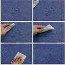 LIBERECOO Vinyl Tablecloth with Flannel Backing, Denim Blue, Waterproof, Stain-Resistant, Easy-Clean Table Cover for Dining, Kitchen, and Outdoor Use, 60" x 60" Square
