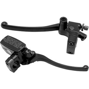 JAVIK Left & Right Brake Master Cylinder Clutch Lever for Honda VT600 VT750 VT1100 VT1300 VTX1300 VF750, OEM# 45510-MFR-305 53172-MR1-000 53178-MAH-000 (Black)