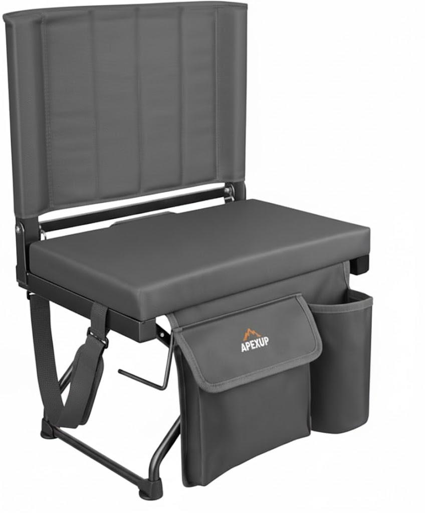 APEXUP Stadium Seat with Back Support + Microfiber Travel Gym Towel (48“×24")