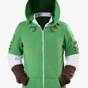 Ya-cos Adult Cosplay Hoodie Hooded Coat Zipper Jacket Green Sweatshirt Costume Outfit
Size S