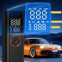AIRSURE Tire Inflator Portable Air Compressor, 150PSI Cordless Tire Pump with USB Output, 12V DC Car Plug & Dual Power 6000mAh, Fast Inflation Air Pump for Cars, Bikes, Motorcycles and Balls