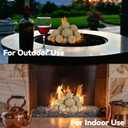 Skyflame 12PCS Ceramic Balls, Mixed of 4 Sizes Fire Pit Balls Set for Indoor and Outdoor Fire Tables or Fireplaces Accessory,Beige